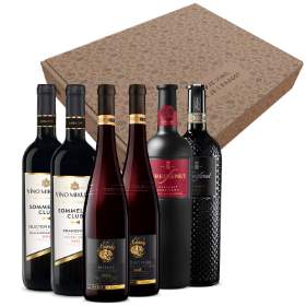 Balíček červených vín ke krbu